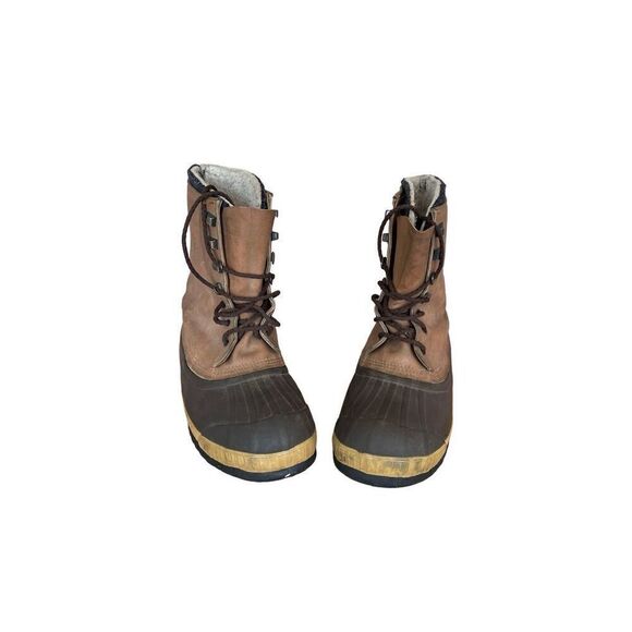 Sorel Mens Brown Tan Waterproof Leather Rubber Winter Snow Boots Size 67 main image 11